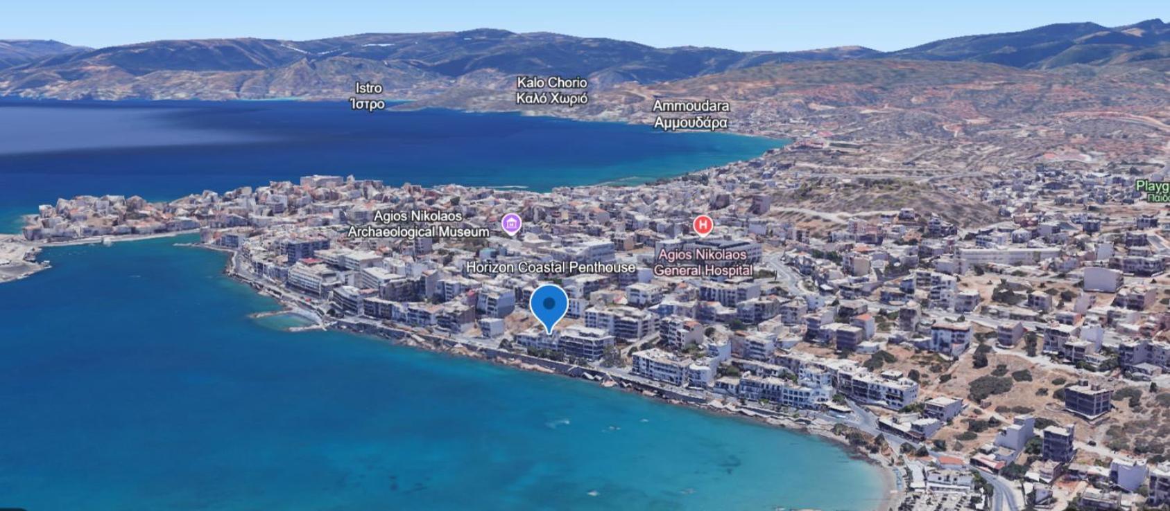 Horizon Central Apartment Amazing View Agios Nikolaos  Luaran gambar
